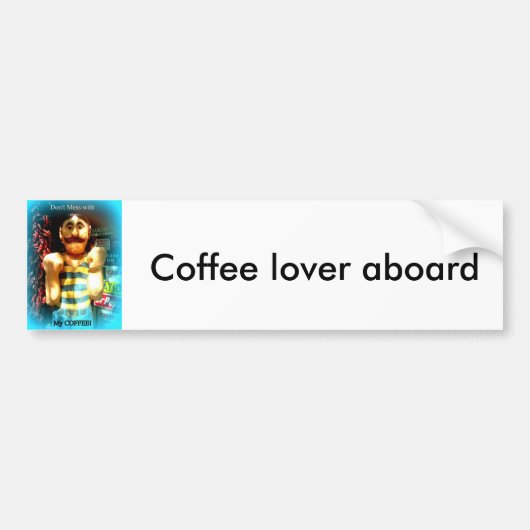 bumper voor het koffievergooien bumpersticker (Voorkant)