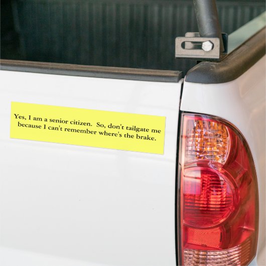 Bumper voor senioren bumpersticker (Op Truck)
