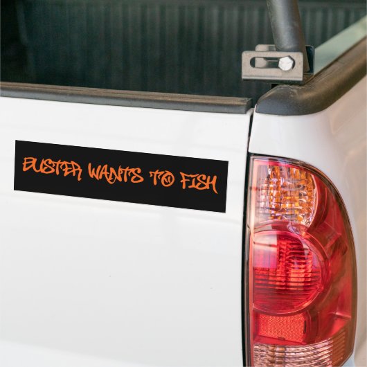 Bumper wil vissen bumpersticker (Op Truck)