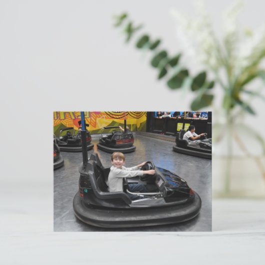 Bumperauto Briefkaart (Staand voorkant)