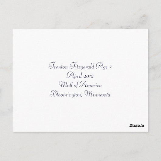 Bumperauto Briefkaart (Achterkant)