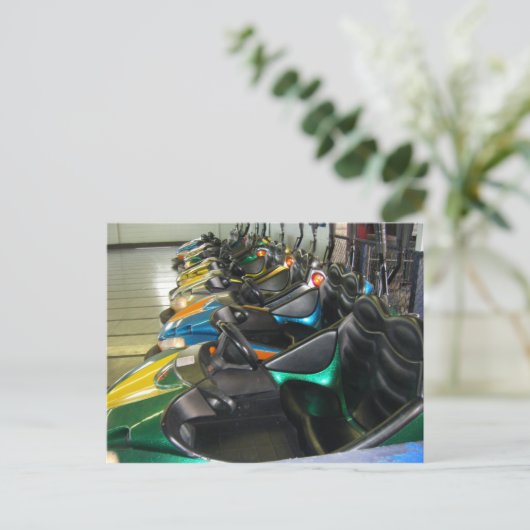 Bumperauto's van het loopvlak briefkaart (Staand voorkant)