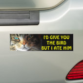 Bumperkat Ate de Bird Anti Tailgating Bumpersticker (Op auto)