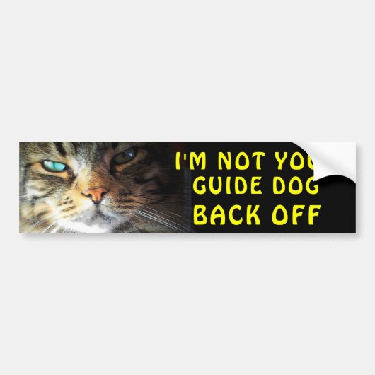 Bumperkat is niet uw Guide Dog Bumpersticker (Voorkant)