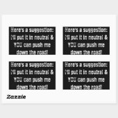 Bumperklever laat me niet achterover rechthoekige sticker (Vel)