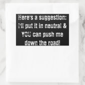 Bumperklever laat me niet achterover rechthoekige sticker (Tas)