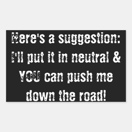 Bumperklever laat me niet achterover rechthoekige sticker (Voorkant)