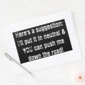 Bumperklever laat me niet achterover rechthoekige sticker (Envelop)