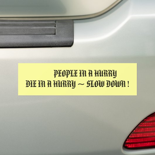 Bumpersticker (Op auto)