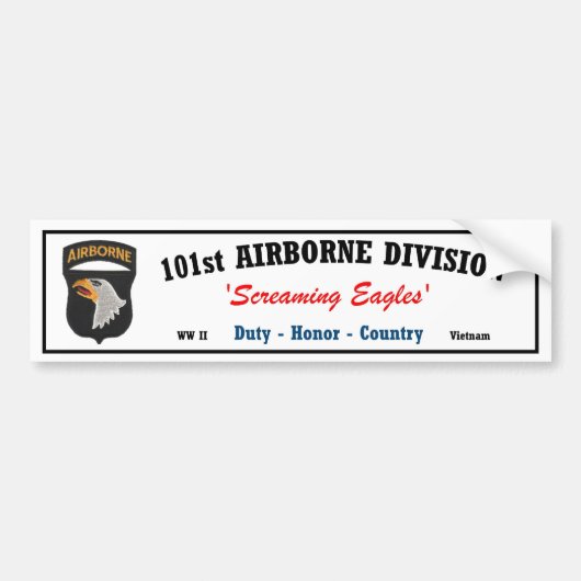 Bumpersticker - 101e Airborne Division Vietnam (Voorkant)
