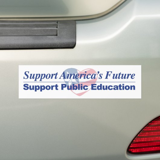 Bumpersticker 2 van de Amerikaanse openbare schole (Op auto)
