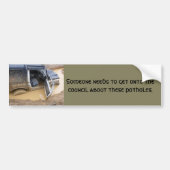 Bumpersticker 4x4-kanaalsjeep geplakt in modder (Voorkant)
