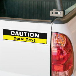 Bumpersticker - Aangepaste waarschuwing (voeg jouw