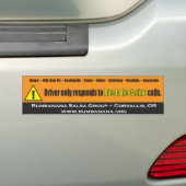 bumpersticker-aanroep bumpersticker (Op auto)