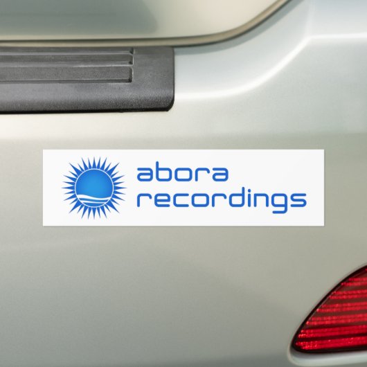 Bumpersticker Abora Recordings (blauw) (Op auto)