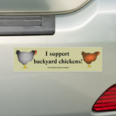 Bumpersticker achtertuinkippen (Op auto)