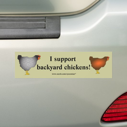 Bumpersticker achtertuinkippen (Op auto)