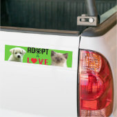 Bumpersticker adopteren en houden van liefde (Op Truck)