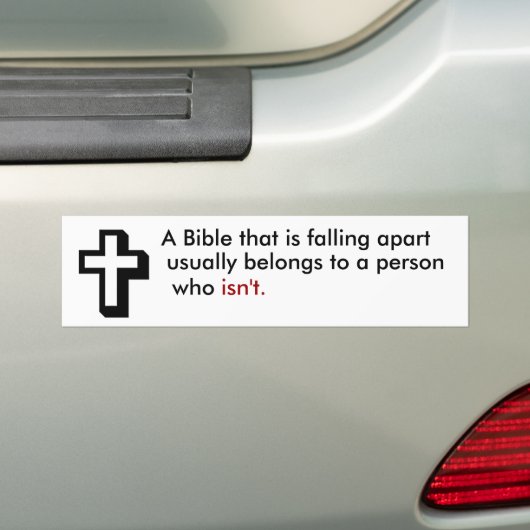 Bumpersticker Afdalende Bijbel (Op auto)