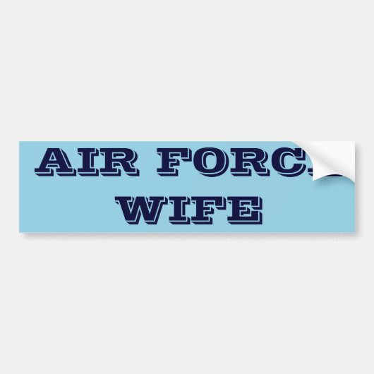 Bumpersticker Air Force Wife (Voorkant)