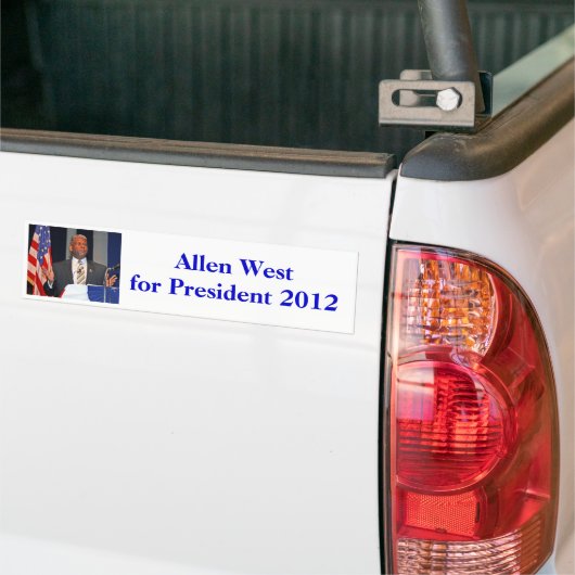 Bumpersticker Allen West voor President 2012 (Op Truck)