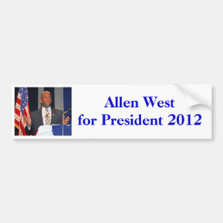 Bumpersticker Allen West voor President 2012