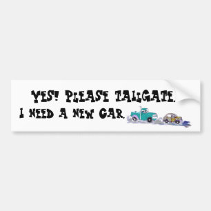Bumpersticker, "...Alsjeblieft, klep..." Bumpersticker