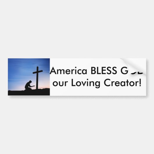 Bumpersticker, Amerika zegent God onze Schepper Bumpersticker (Voorkant)