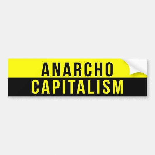 Bumpersticker Anarcho Capitalism (Voorkant)