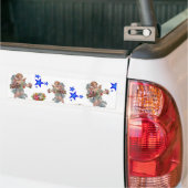 Bumpersticker Angels Blue Stars (Op Truck)
