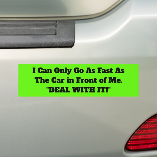 Bumpersticker ANGRY DRIVERS BRIGHT GREEN (Op auto)