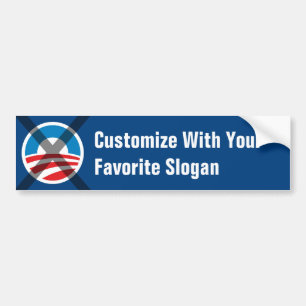 Bumpersticker anti-Obama - voeg Uw Slogan toe