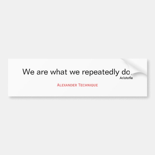 Bumpersticker - Aristoteles (Voorkant)