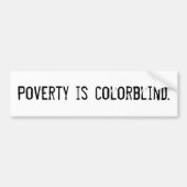 Bumpersticker "Armoede is kleurenblind" (Voorkant)