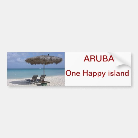 bumpersticker aruba (Voorkant)