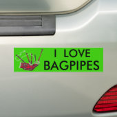 Bumpersticker Bagpipes (Op auto)