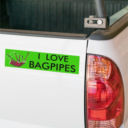 Bumpersticker Bagpipes (Op Truck)