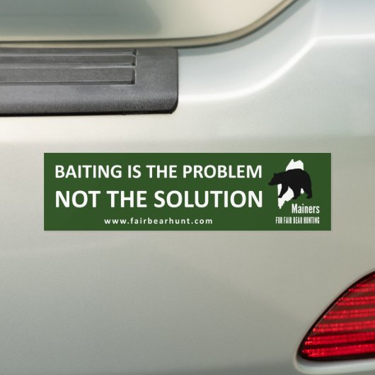 Bumpersticker: Baiting is een probleem Bumpersticker (Op auto)