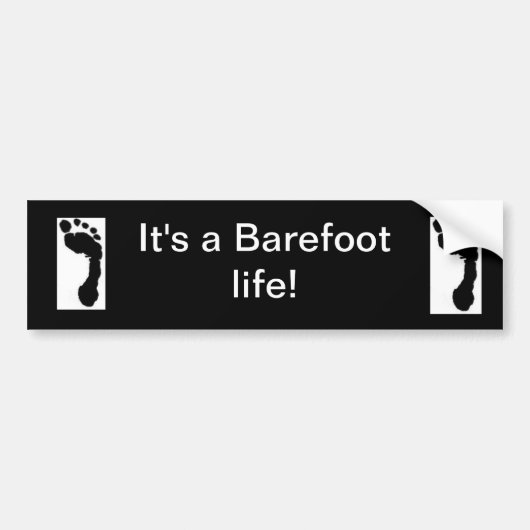 bumpersticker: "Barefoot Life" Bumpersticker (Voorkant)