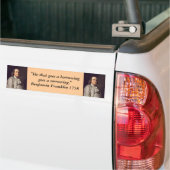 Bumpersticker: Benjamin Franklin over Debt Bumpersticker (Op Truck)