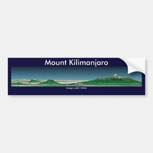 Bumpersticker/berg Kilimanjaro Bumpersticker (Voorkant)