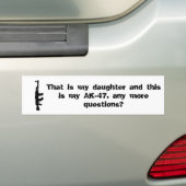 Bumpersticker beschermende vader (Op auto)