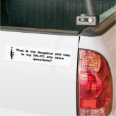 Bumpersticker beschermende vader (Op Truck)