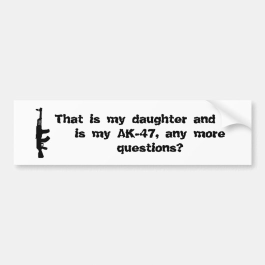 Bumpersticker beschermende vader (Voorkant)