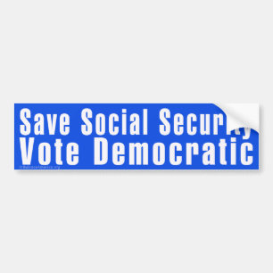 Bumpersticker "Bespaar sociale zekerheid"