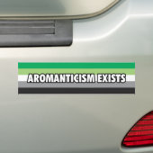 Bumpersticker bestaat uit romantiek (Op auto)