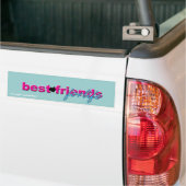 Bumpersticker "Beste vrienden voor het leven" (Op Truck)