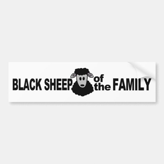 bumpersticker "Black Sheep of the Family" (Voorkant)
