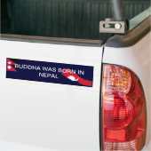 Bumpersticker Boeddha was lint in Nepal (Op Truck)