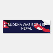 Bumpersticker Boeddha was lint in Nepal (Voorkant)